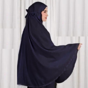 Bergo Instan Haji Umroh Dewasa Katun Premium Adem Lembut dengan Saku Depan Anti Copet Renda Kecil ASAHI