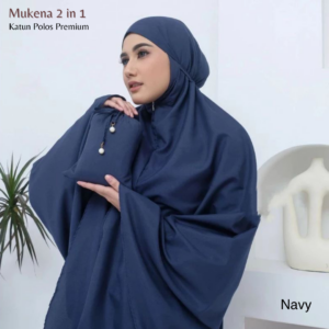 Mukena Dewasa Traveling Mini Basic Polos 2 in 1 Katun Adem